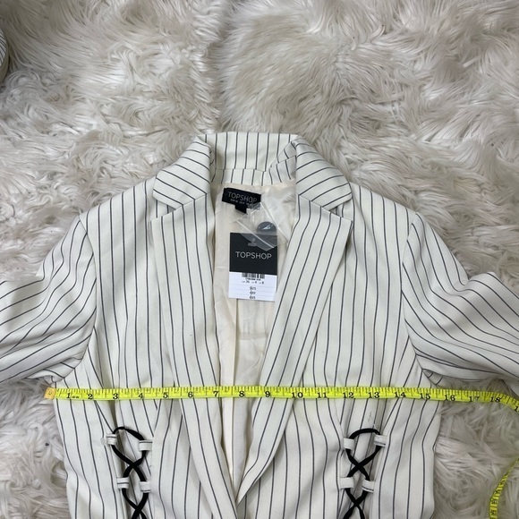 Topshop Pinstripe Corset‎ Blazer - Picture 7 of 8